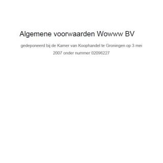 Screenshot Algemene Voorwaarden