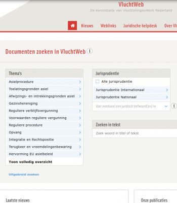 screenshot vluchtweb.nl