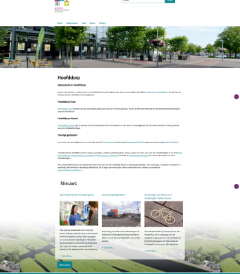screenshot minisite Hoofddorp haarlemmermeergemeente.nl