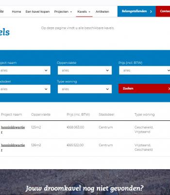 Screenshot kavelaanbod.eschede.nl